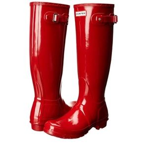 Women's Red Hunter Boots Size 8